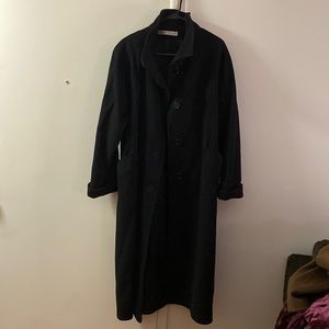 Black long dress coat